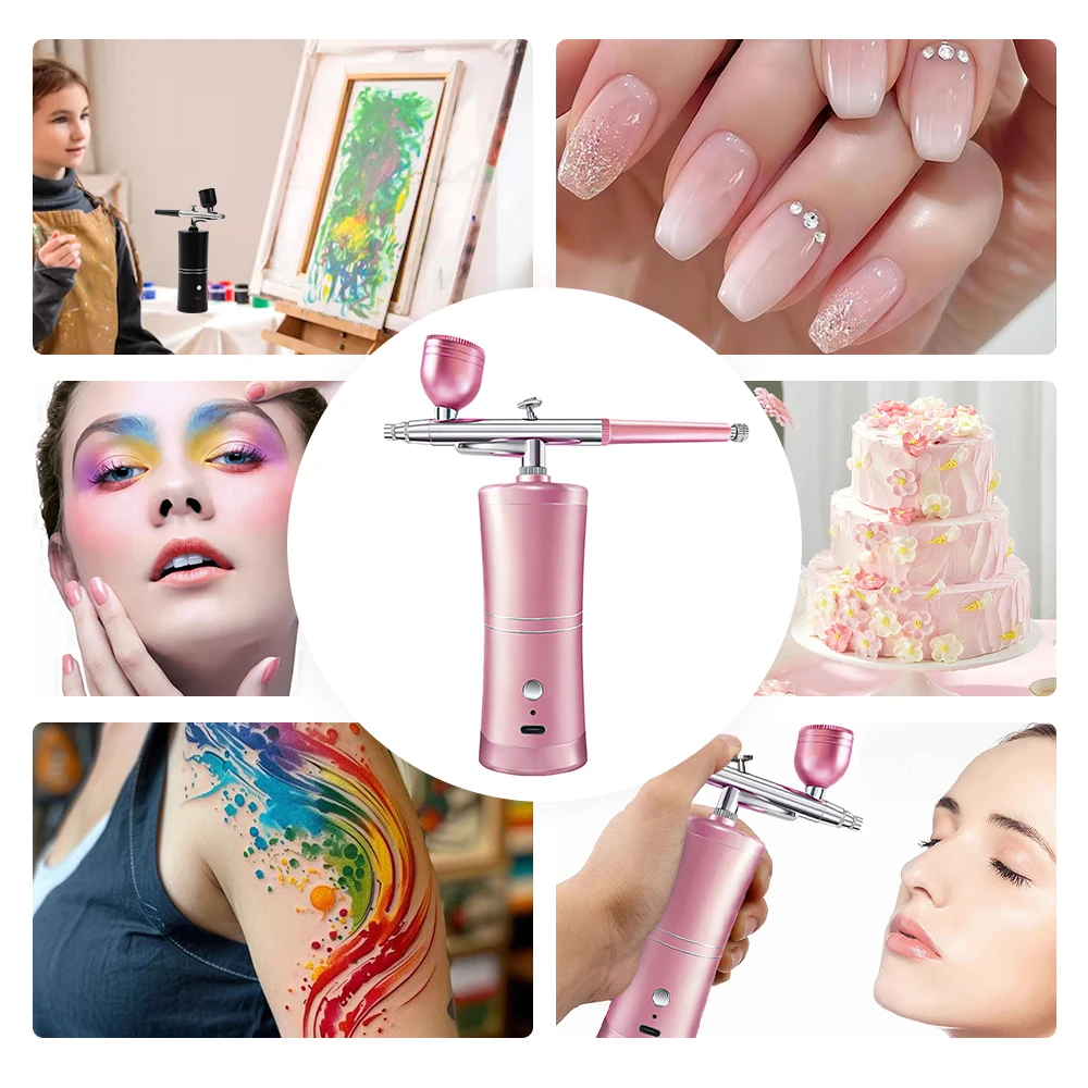 KV airbrushes machine kit makeup nail brow fast paint air spray gun