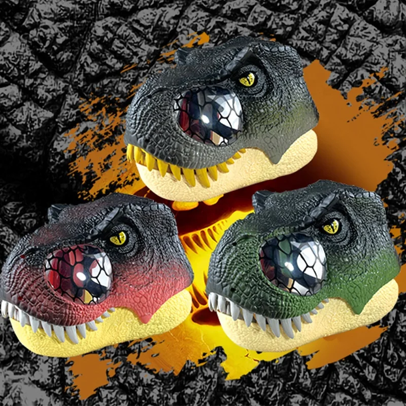 New Arrivals Simulation Dinosaur Mask Novelty Quirky Toys Halloween Party Toy Gifts Dino Halloween Led Light Up Masks Funny Toy