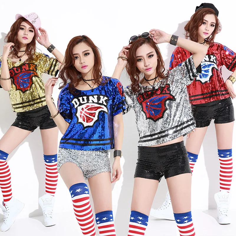 8801 Nightclub Costume New Female Song Performance Jazz Dance Sequin Top