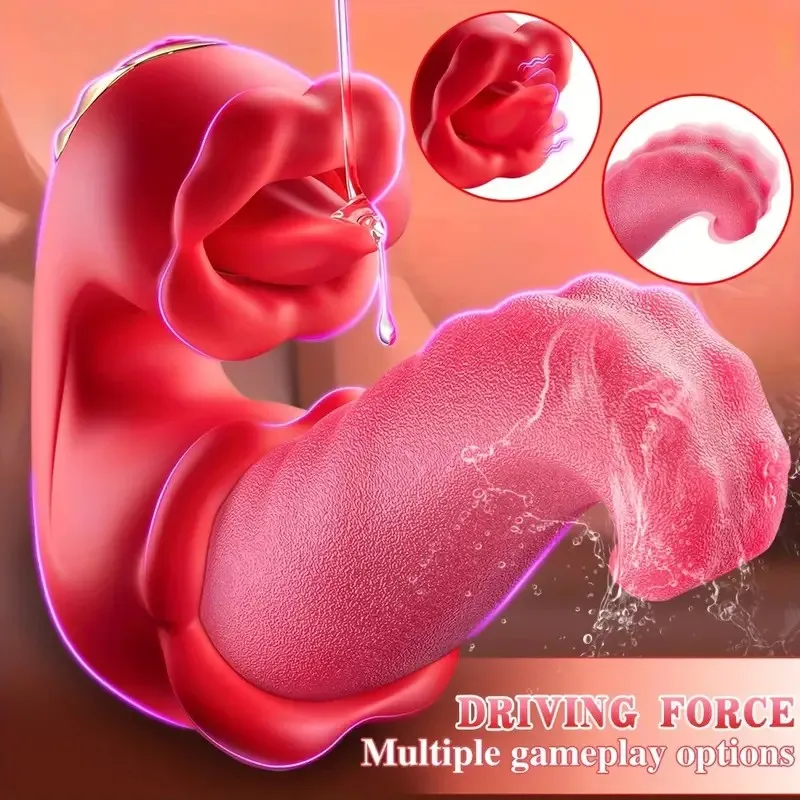 Tongue Swing for Ultimate Pleasure Adult Sex Toys Games and Couple Fun Clitoral G Spot Stimulation Vibrator  Rose Toy for Women
