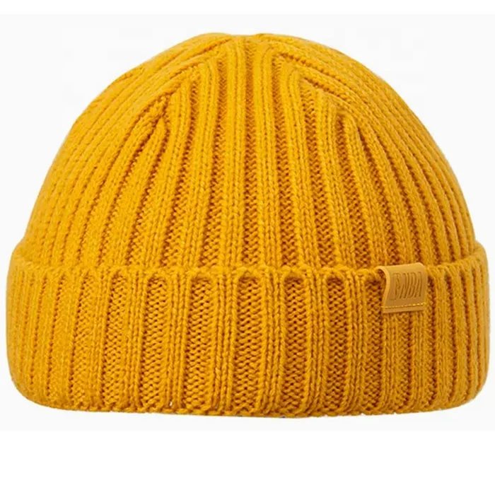 2022 разные цвета Пользовательский логотип ребристая шапка вязаная Лыжная с черепом теплые зимние манжеты без рисунка рыбака шапки зимняя