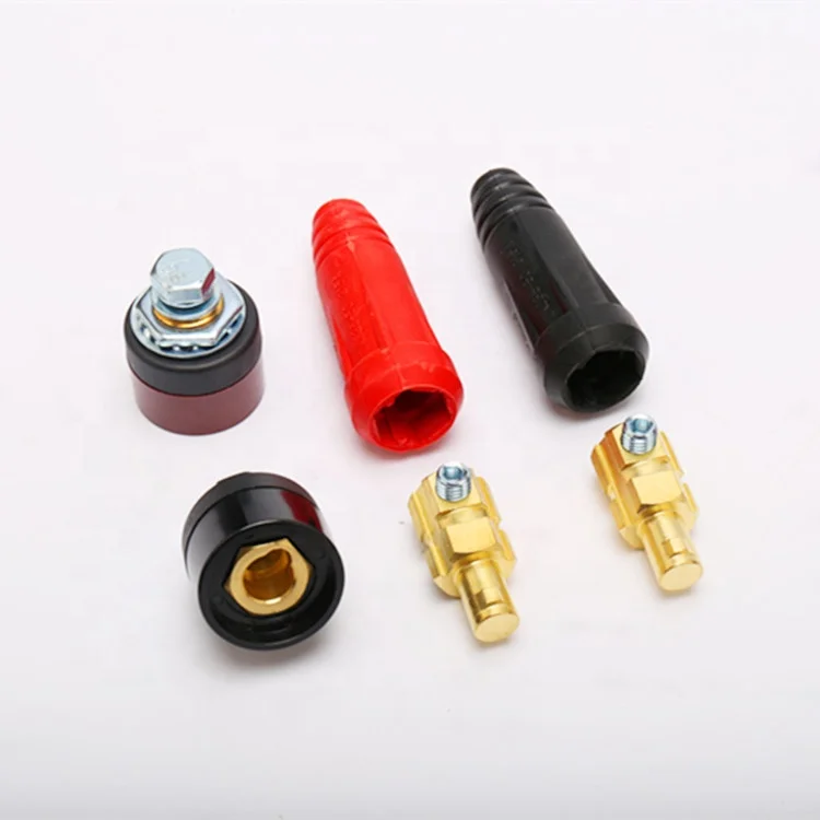 Red and Black Euro Type Welding Cable Socket DKJ35-50