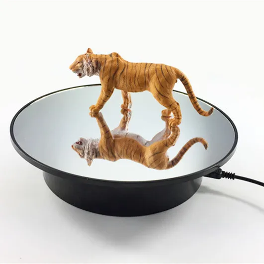 OEM Branding 360 Electric Rotating Turntable Table Mirror Display Rack Gold/Silver Visualizer