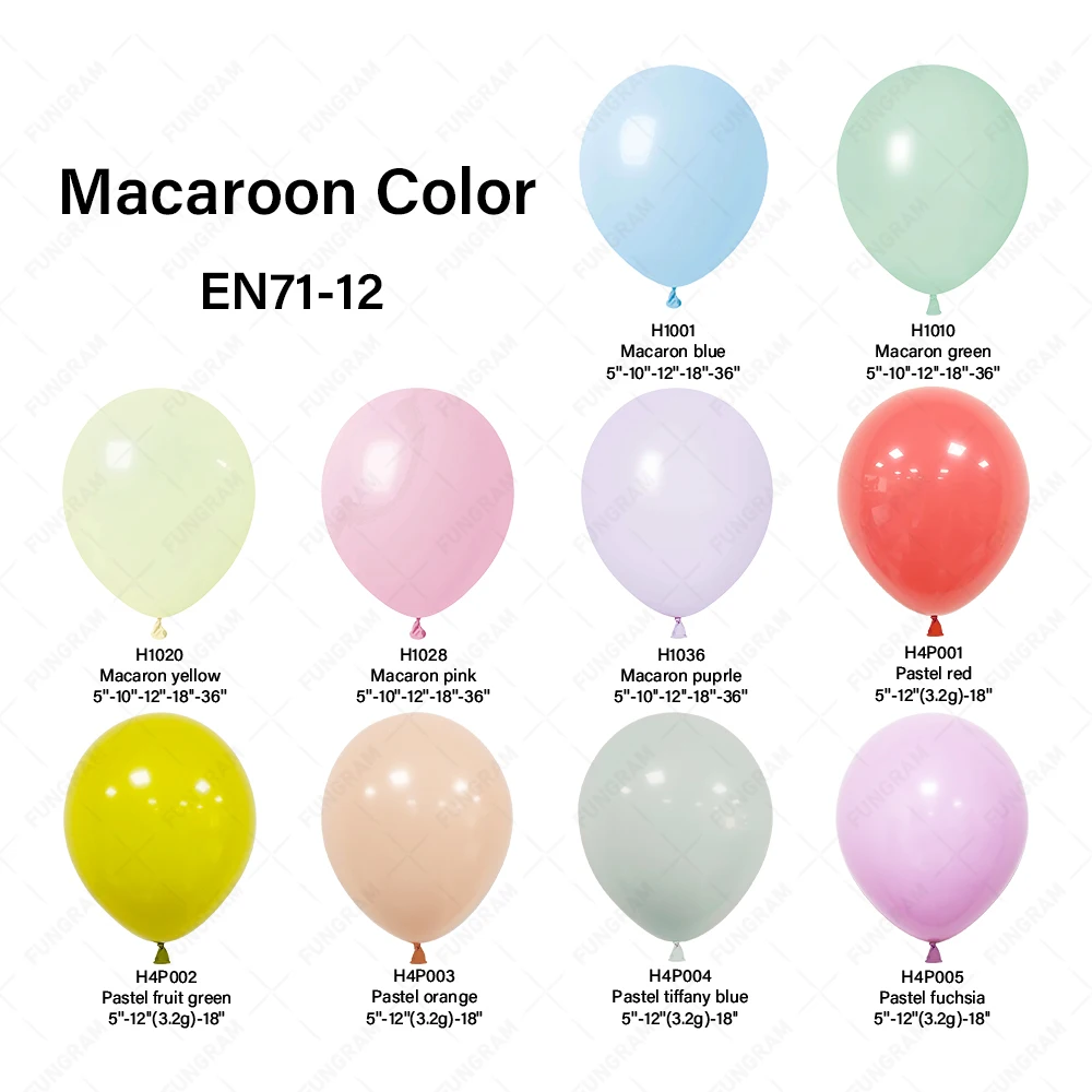 High Quality Pastel Orange Green Purple Red Blue Latex Balloon Anniversaire Pastel Macaron Globos Natural Latex Rubber Balloons