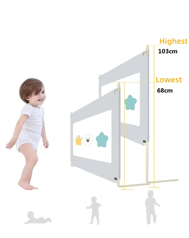 Portable Child Toddler Cot Safety Guard Babi Safeti Baby Bed Rail Bumper Fence Crib Corner Side Barrier Guard