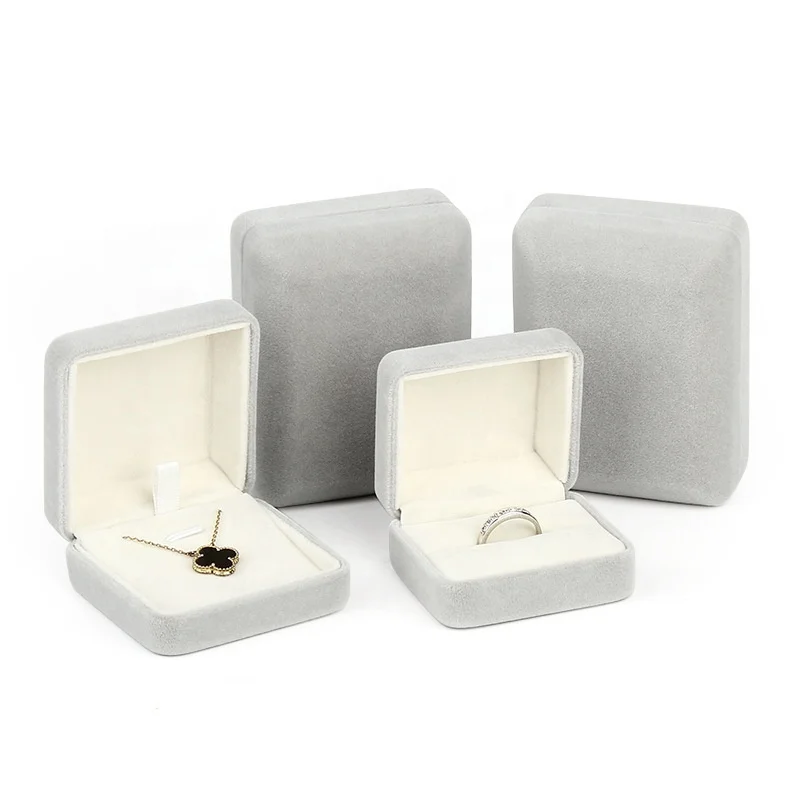 Wholesale Flannelette Jewelry Case Packing Bangle Bracelet Velvet Ring Box With Logo Custom Jewelry Storage case For Jewelry Se