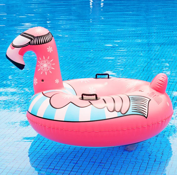 OEM custom pool float Inflatable water pool toys pvc pink flamingo
