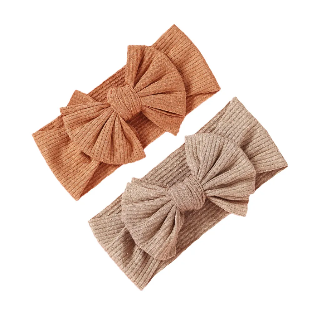 Bow Knotted Elastic Nylon Girls Baby Headbands Wholesale
