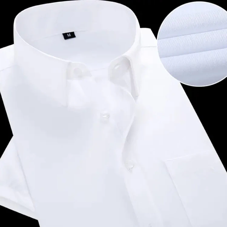 Custom Logo Long / Short Sleeve Casual Business Flannel Shirts 100% Cotton Office Dress Shirt Men Wholesale