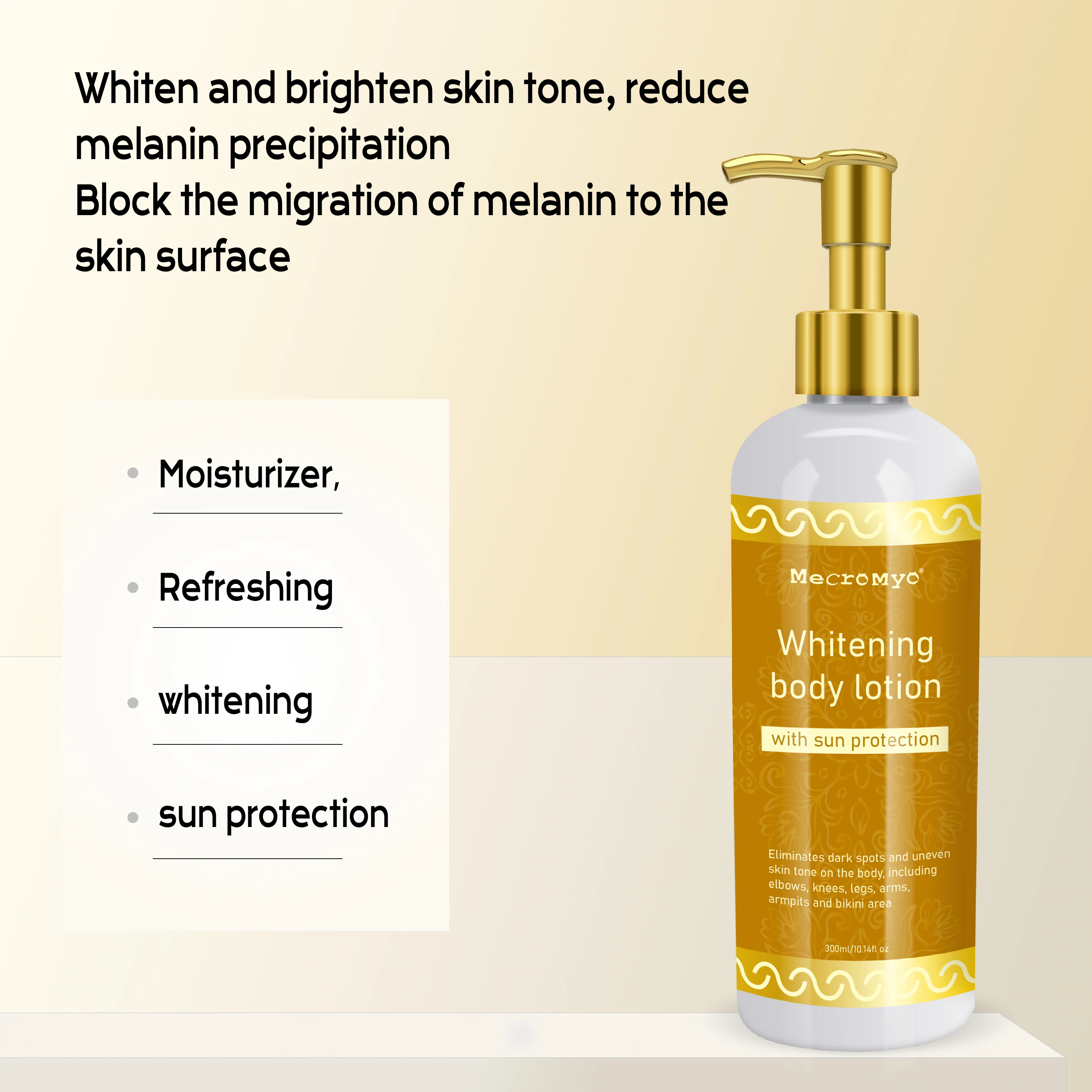 OEM/ODM Private Label Natural Skin Whitening Body Lotion For Black Skin Sun Protection Body Lotion