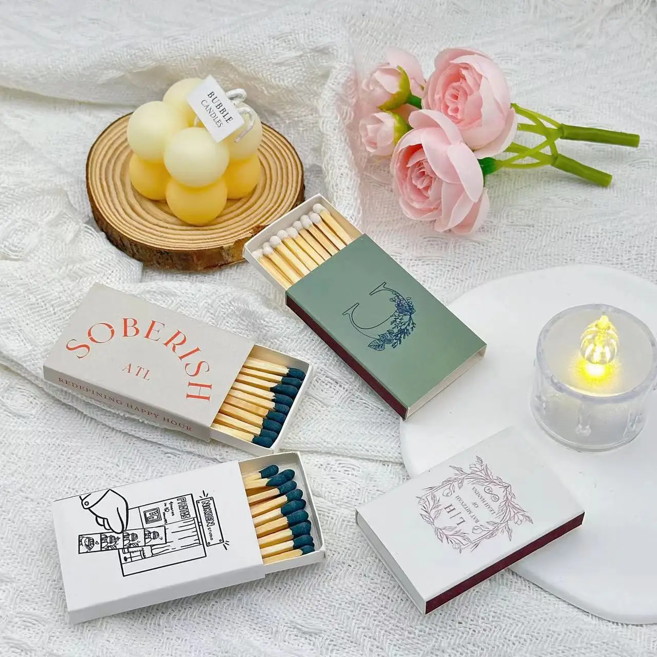 Safety Matches Wooden Matchstick Lighters Smoking Accessories Production Safety Matches Line Custom Matchbox