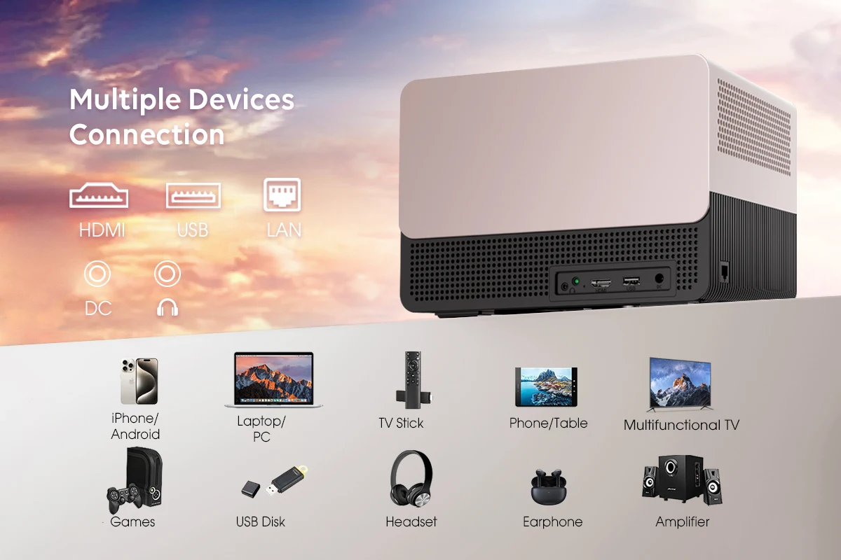 Education Daylight DLP Multimedia Projector Computer Advertising Projecteur, Outdoor High Lumens Beamer