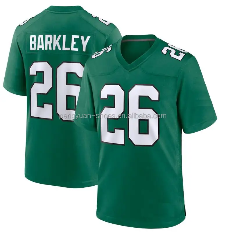 Лучшее качество #1 Jalen больно #26 Saquon Barkley #62 Jason Kelce #6 DeVonta Smith сшитый американский футбольный свитер