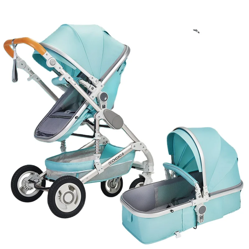 2024 Hot Sale Good Quality Twin Baby Stroller/Pram Two-Models Can Sit And Lie Foldable For 2 Babies Use Stroller