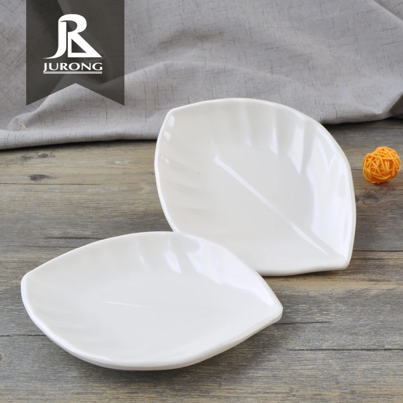 New product unique shape melamine banana leaf prints unbreakable 7 inch plastic plates