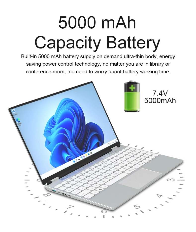 OEM Fast Delivery 15.6 Inch Laptop J4125 1920x1080 IPS LCD 8GB+512GB Metal windows 11 Computer Notebook