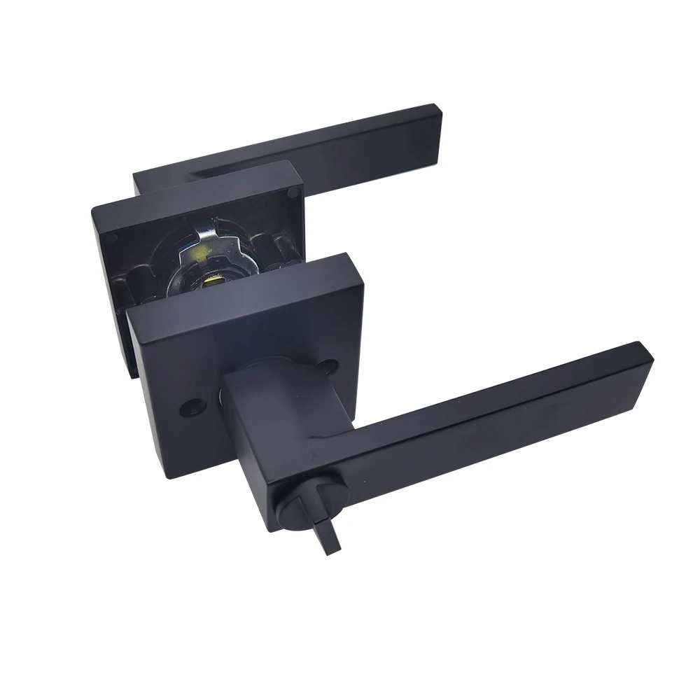 Luxury satin nickel Lever Door leverset Handle Tubular Lever leverset Lock For Privacy Door Lock