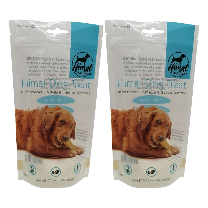 Custom Printed Pet Cat Bird Dog Food Packaging Laminated Plastic Stand Up Ziplock Bag With Matte /Clear Window