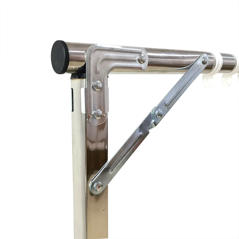 Stainless steel single pole foldable multifunctional clothes drying rack installation free towel rack