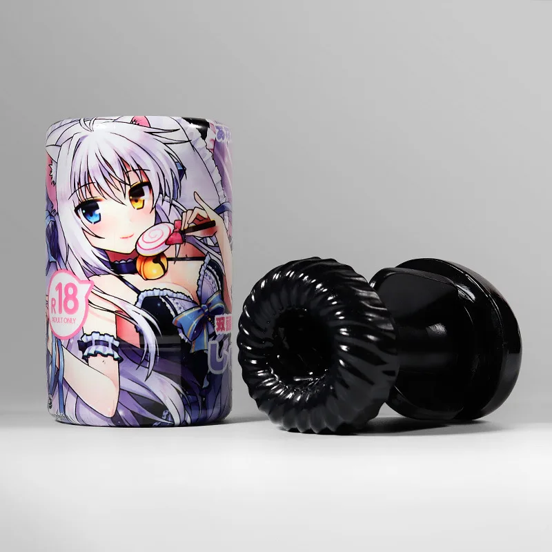 Anime dual-channel male masturbation aircraft cup adult sex toys masturbation trainer wholesale
