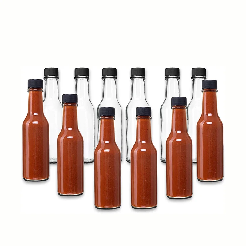 Syrup 200ml 150ml Empty Clear Chili Hot Sauce Glass Woozy bottle 5oz