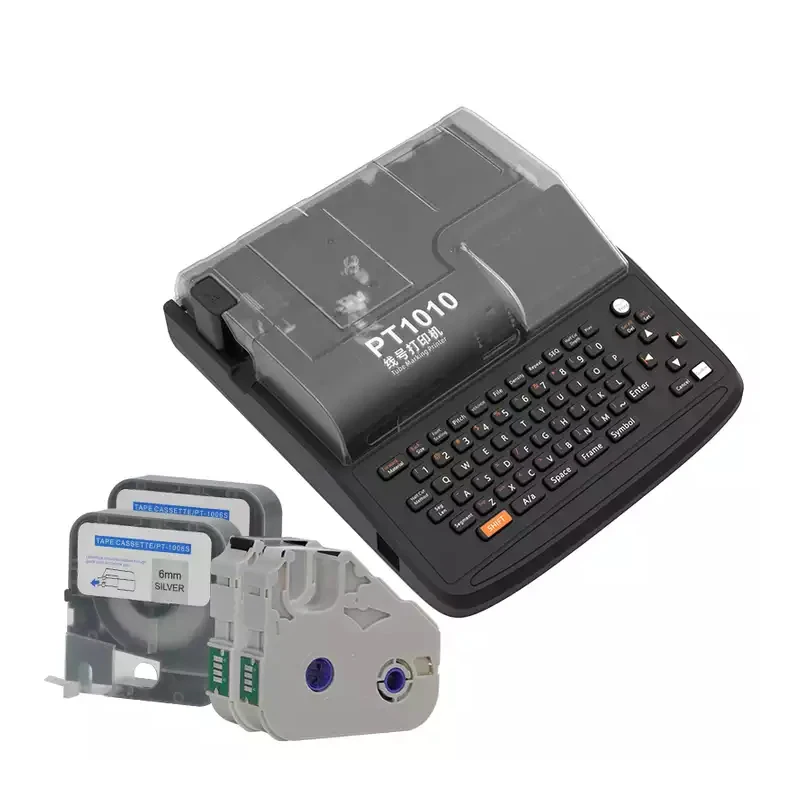 PT1010 водонепроницаемый принтер для этикеток ПВХ трубчатый кабель с трубчатой ободковой трубкой Термотрансферная