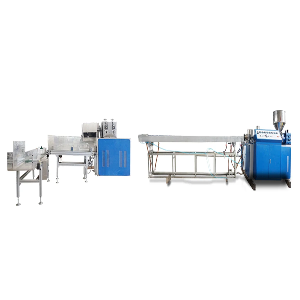 Plastic drinking straw extruding machine