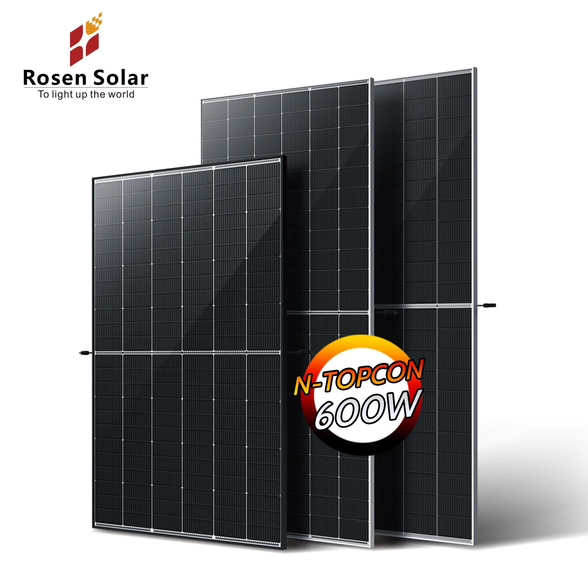 Solar N-Type 600W 700W 1000W Pannelli Fotovoltaici Dual-glass BC Topcon Solar Panel