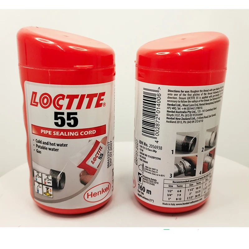Henkel Loctite 55  160m pipe sealing cord hot sales glue adhesives sealants for pipe sealing water gas