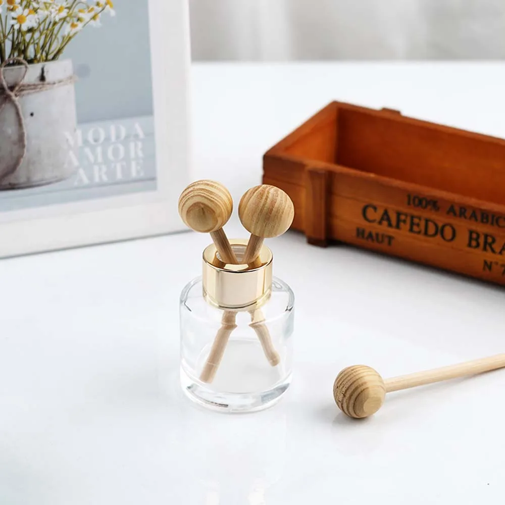 Wholesale Low Price Car Reed Diffuser Short Length Rattan Stick ECO Natural Wooden Ball