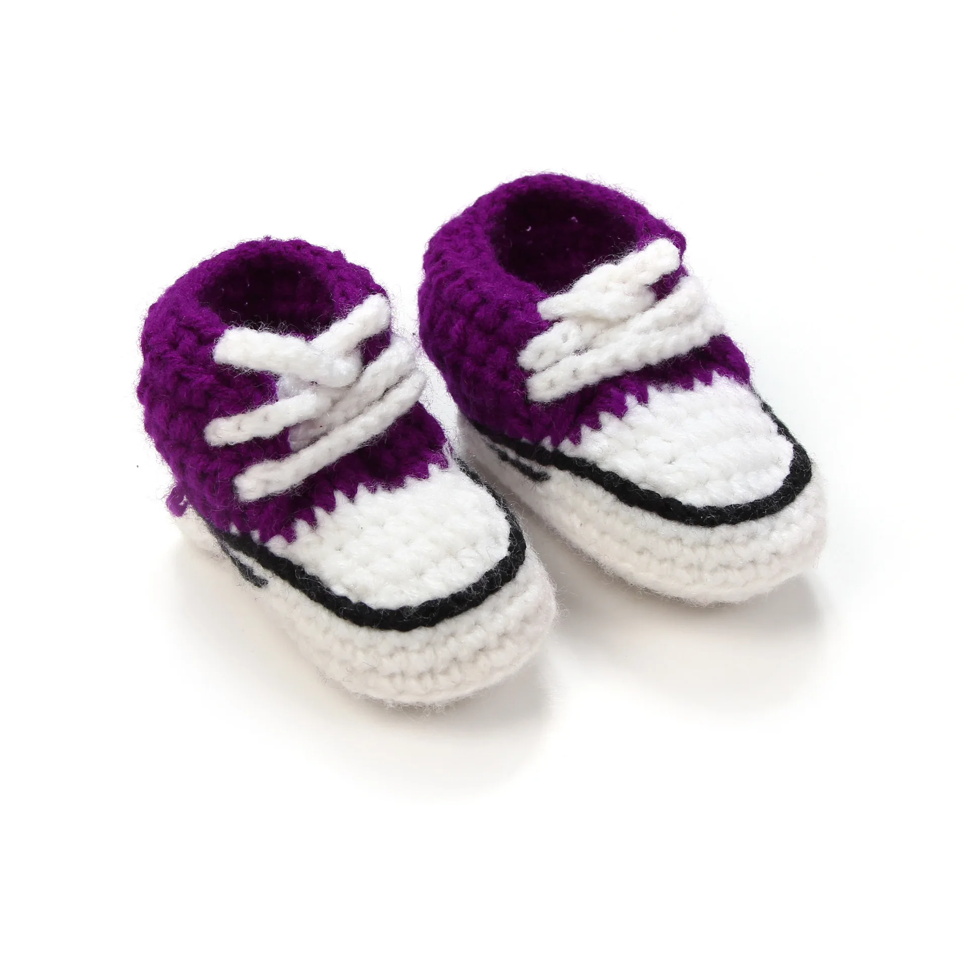 Crochet Neon Green Baby Sneakers Soft Handmade