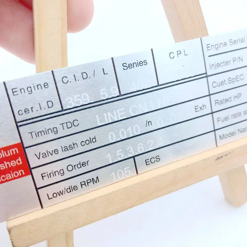 equipment printing aluminum nameplate machine printed metal  plate