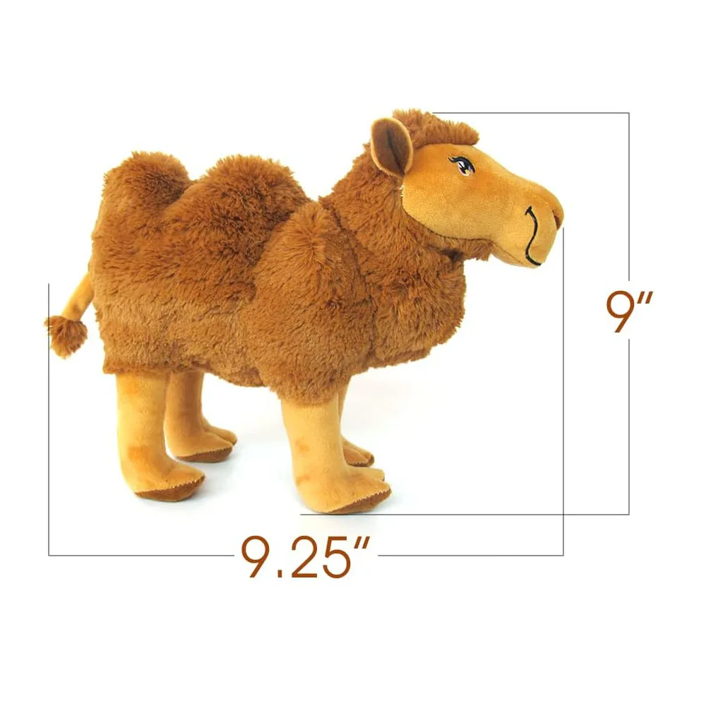 Plush Soft Humpback Camel Stuffed Toy Kids Home Nursery Animal Decorations Zoo Party Prop Gift Animal Toys Brown Plush Camel