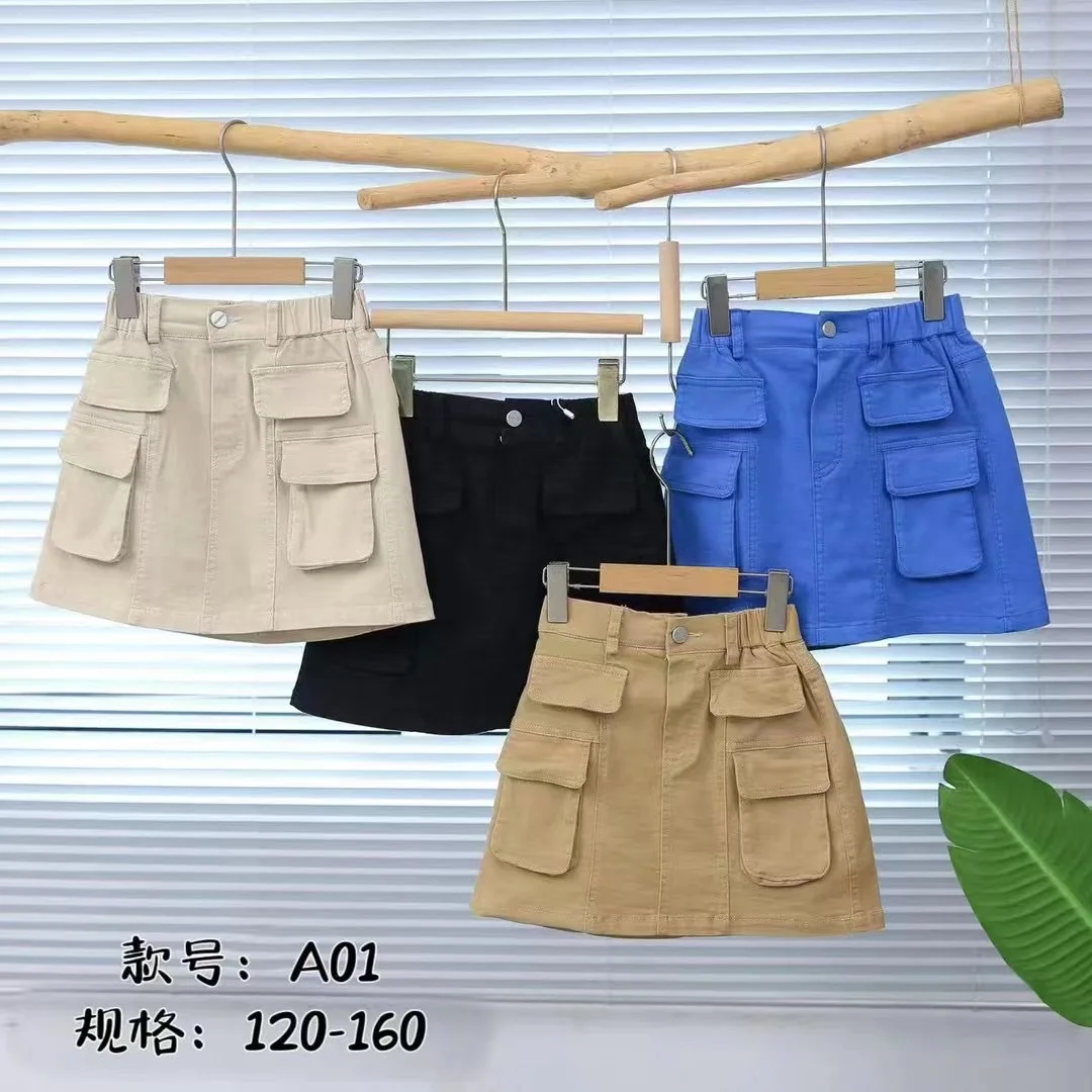 Wholesale Price Kids Clothing Cotton kids skirts High Quality Above Knee Girls Skirts