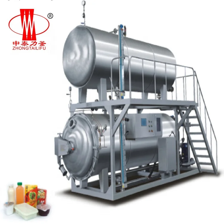 Retort Sterilizer Autoclave For Cans Food Industry Jars Tin sardine canned Spraying Automated Retort Pouch Machine