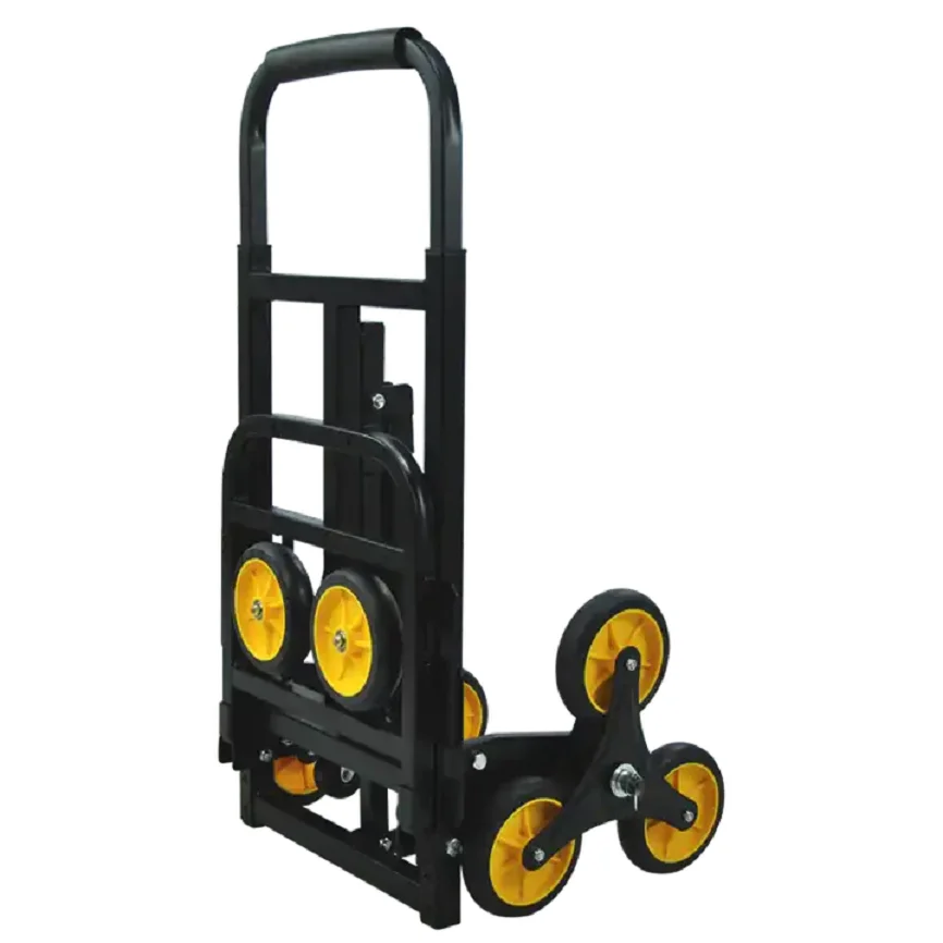 Uni-Silent 330 LB Stair Climbing Hand Dolly Portable Foldable Stair Climber Hand Truck Storage Cart Warehouse Use FHT150-6S