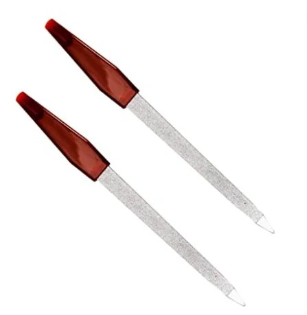 6.75 inch Stainless Steel Sapphire Nail File for Fingernails/Toenails/Scraping/Strengthening/Finger Manicure File