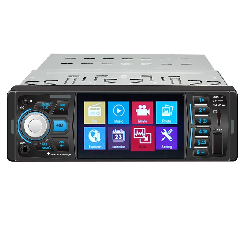 4026 4.1 Inch 1 din car stereos Auto Radio Multimedia Mp5 Player With Fm BT