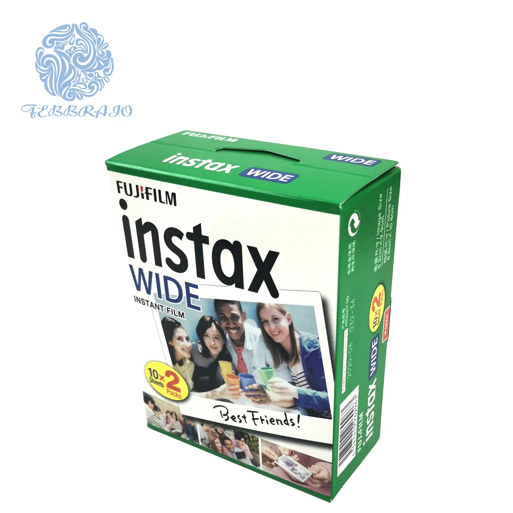  Оригинальная Fujifilm Instax мгновенная широкоформатная пленка двойной пакет белая бумага W300 w210