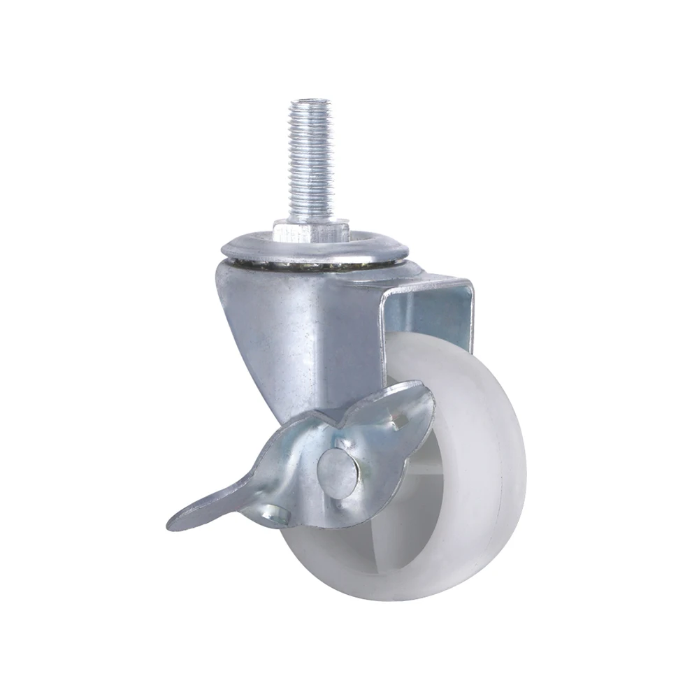 50mm nylon caster wheels 40mm locking furniture trolley cart caster wheels