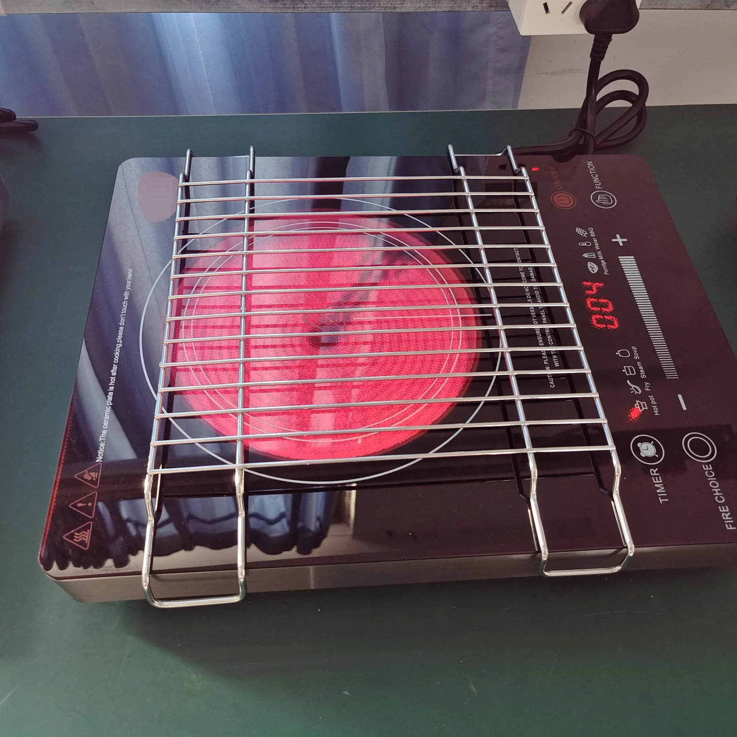 Durable Stainless Steel BBQ Grilling Basket for Meat Fish & Vetable Electric Infrared Cooker Spare Parts Square & round Shape