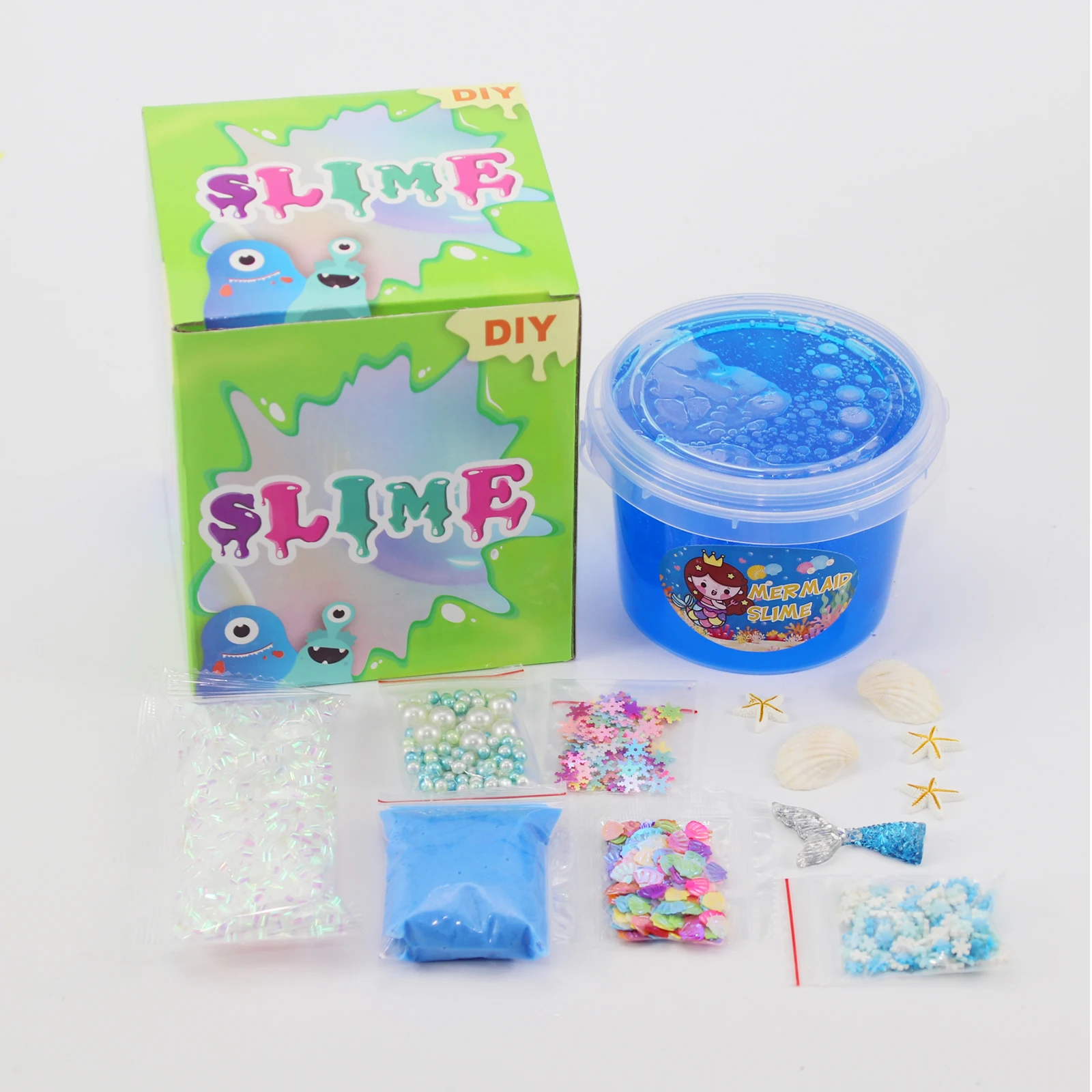 Slime Making Kit With Glitter Sequins Educational Toy Play dough Non-toxic Slime Kit Magical For Kids