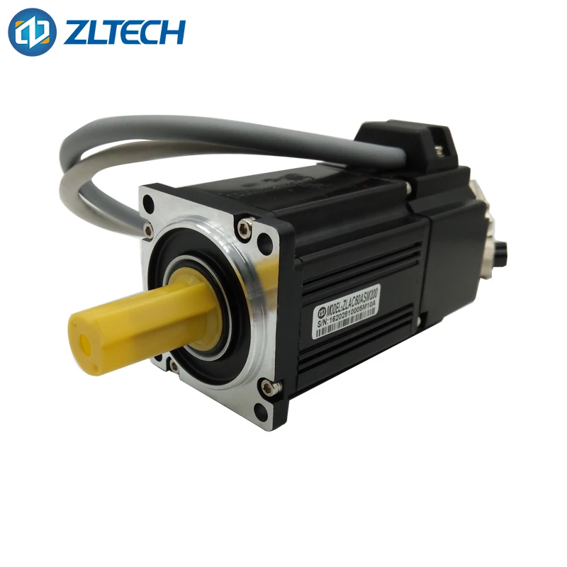 ZLTECH 36V 200W AC 60mm Nema 24 3000RPM brushless 1000 2500 wire encoder servo motor for Injection Molding Machine