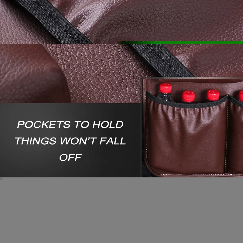 Collapse Bin Waterproof Monopoly Leather Grocery Bag Barbarians Organizer High Capacity Car Back Trunk Storage New Design 2018