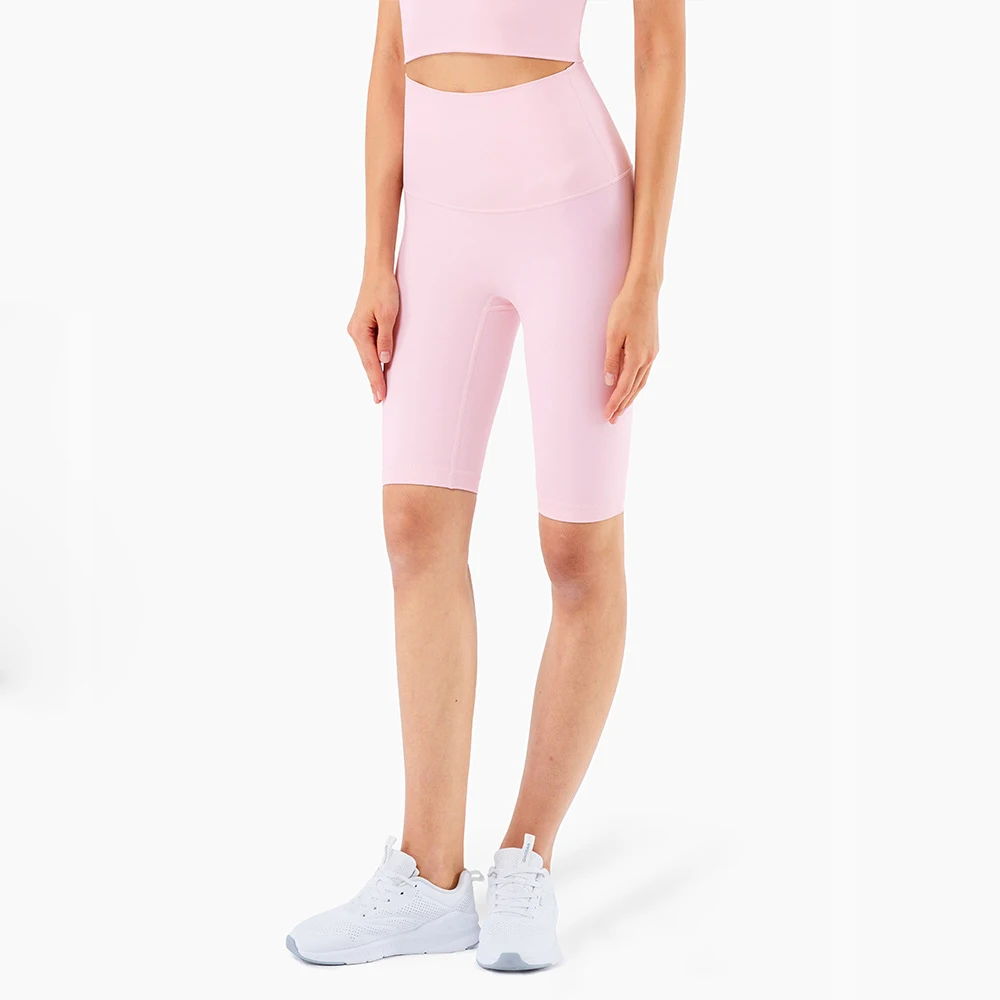 SHEDO No embarrassment line five-point high-waisted peach hip tights nude lulu yoga pants shorts