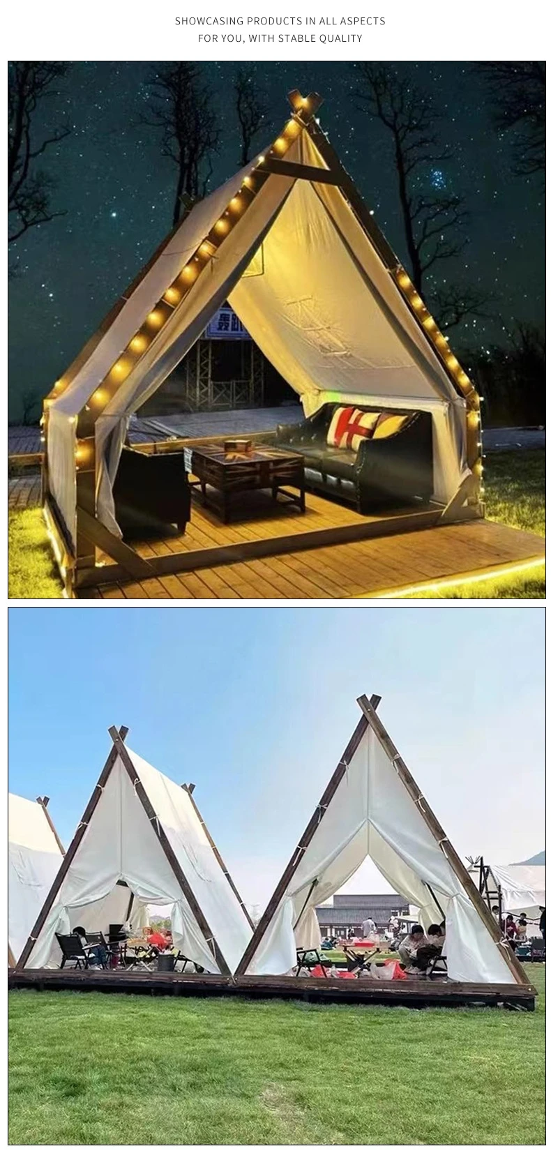 Sailing tent outdoor camping tourist scenic spot B&B hotel restaurant rooftop dining steel frame barbecue hot pot camping tent