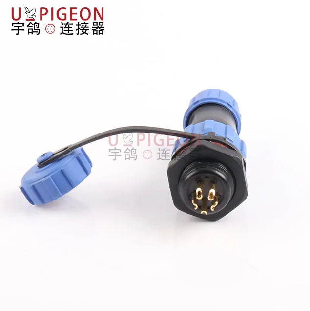 Yuge IP68 waterproof aviation plug and socket connector TECONICS TS13-5P SP13-5 core 5-hole pin
