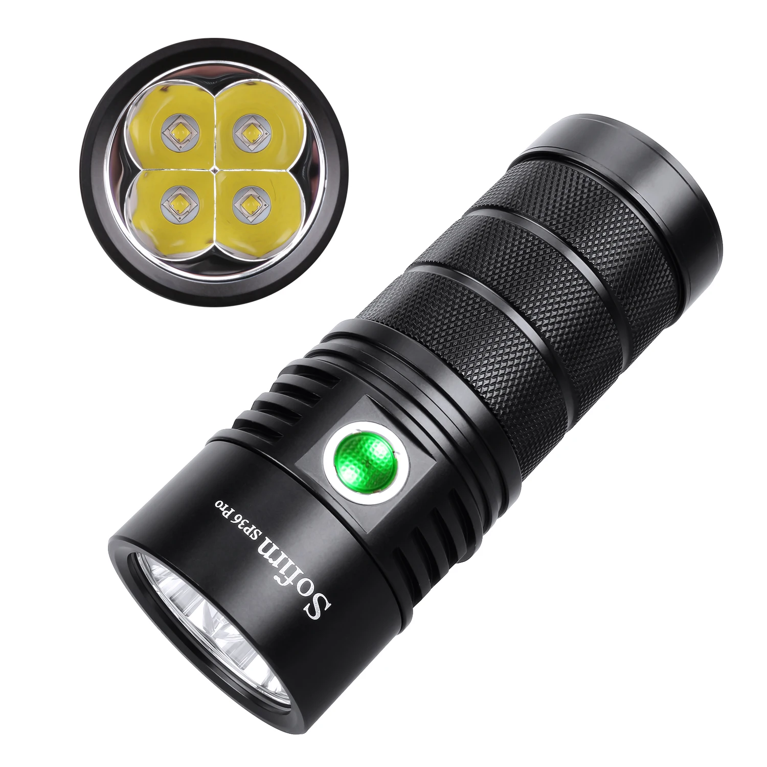 Sofirn SP36 Pro 8000lm мощный светодиодный фонарик 4 * SST40 USB C перезаряжаемый 18650 супер яркий тактический