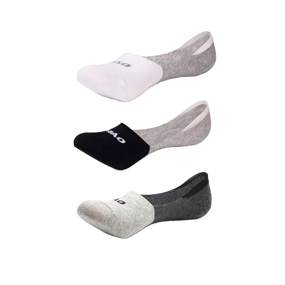 wholesale cotton silicon gel heel socks men no show socks invisible socks