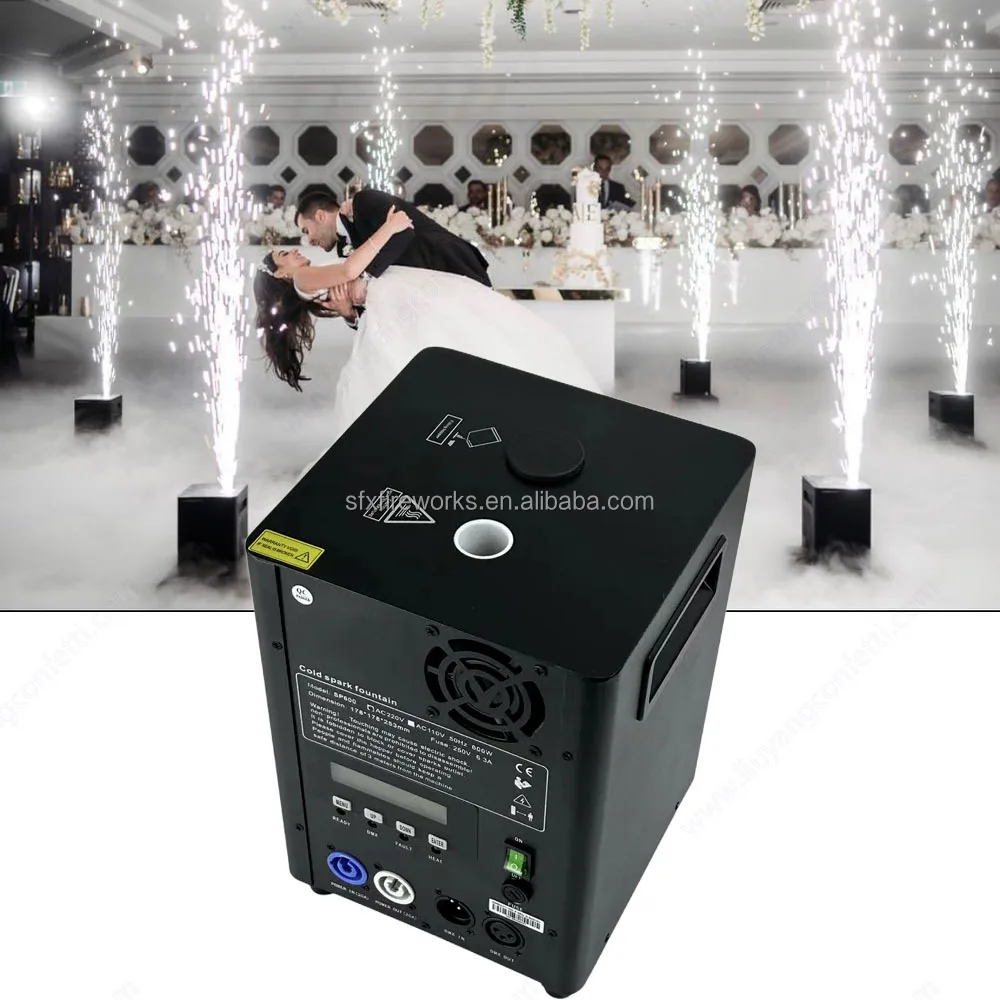 Marriage Disco DJ Concert Event Indoor Pyrotechnic Wireless DMX Control Fireworks Fountain Cold Spark Machine for Wedding Stage